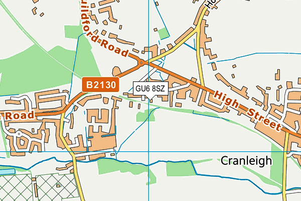 GU6 8SZ map - OS VectorMap District (Ordnance Survey)