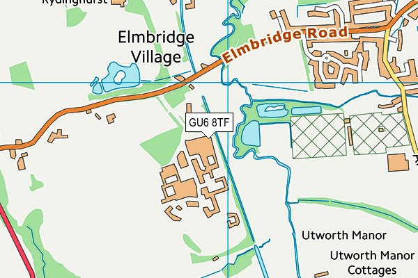 GU6 8TF map - OS VectorMap District (Ordnance Survey)