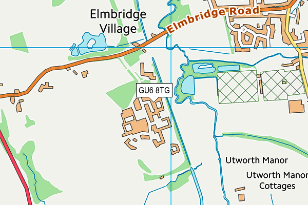 GU6 8TG map - OS VectorMap District (Ordnance Survey)