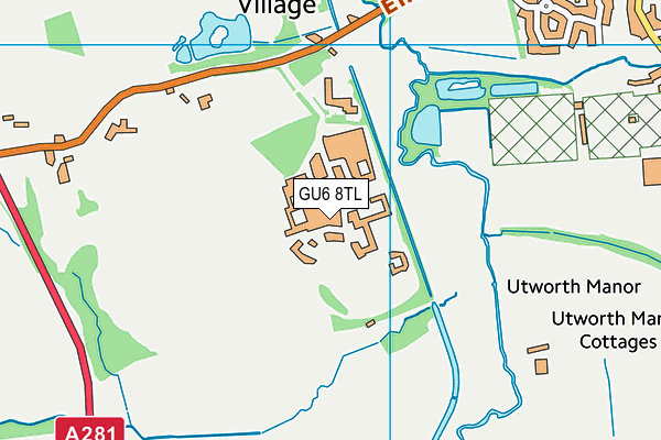 GU6 8TL map - OS VectorMap District (Ordnance Survey)