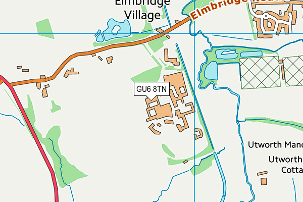 GU6 8TN map - OS VectorMap District (Ordnance Survey)
