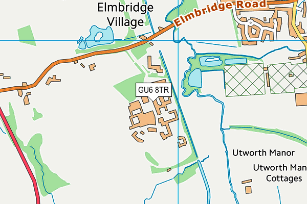 GU6 8TR map - OS VectorMap District (Ordnance Survey)