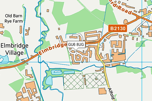 GU6 8UG map - OS VectorMap District (Ordnance Survey)