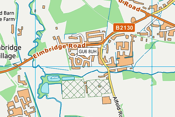 GU6 8UH map - OS VectorMap District (Ordnance Survey)