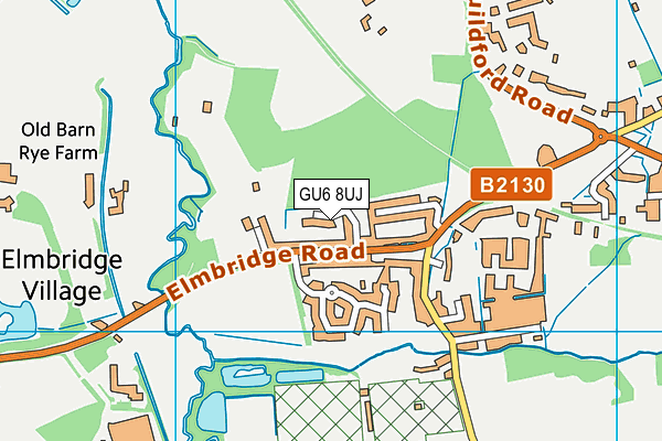 GU6 8UJ map - OS VectorMap District (Ordnance Survey)