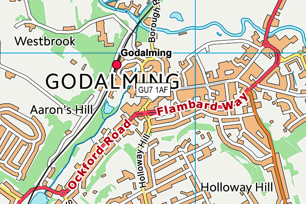 Map of THE WHARF (GODALMING) LIMITED at district scale