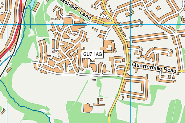 GU7 1AG map - OS VectorMap District (Ordnance Survey)