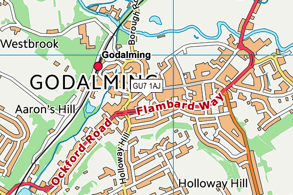 GU7 1AJ map - OS VectorMap District (Ordnance Survey)