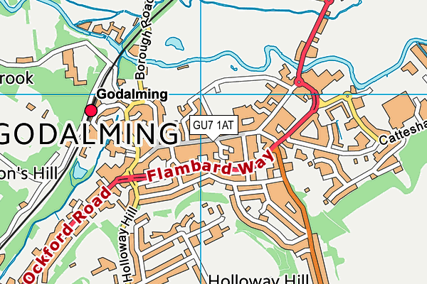 GU7 1AT map - OS VectorMap District (Ordnance Survey)