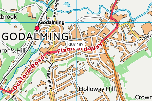 GU7 1BY map - OS VectorMap District (Ordnance Survey)