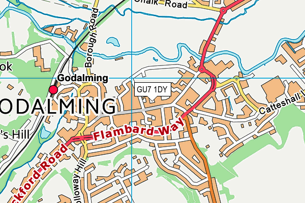 Snap Fitness (Godalming) map (GU7 1DY) - OS VectorMap District (Ordnance Survey)