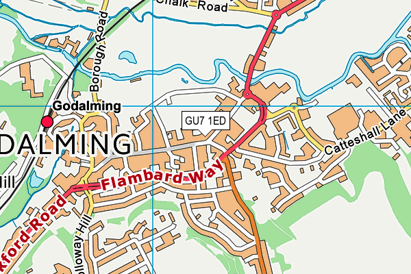 GU7 1ED map - OS VectorMap District (Ordnance Survey)