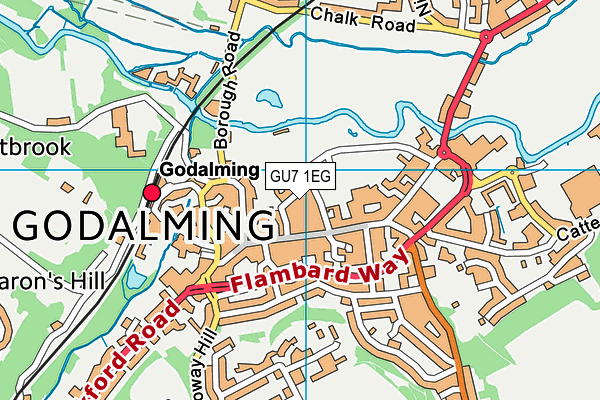 GU7 1EG map - OS VectorMap District (Ordnance Survey)