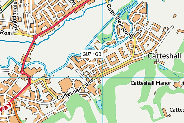 GU7 1GB map - OS VectorMap District (Ordnance Survey)