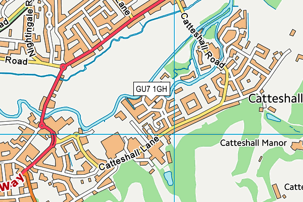 GU7 1GH map - OS VectorMap District (Ordnance Survey)