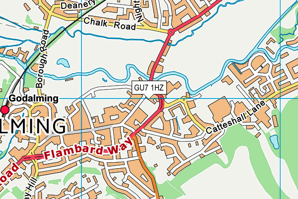 GU7 1HZ map - OS VectorMap District (Ordnance Survey)