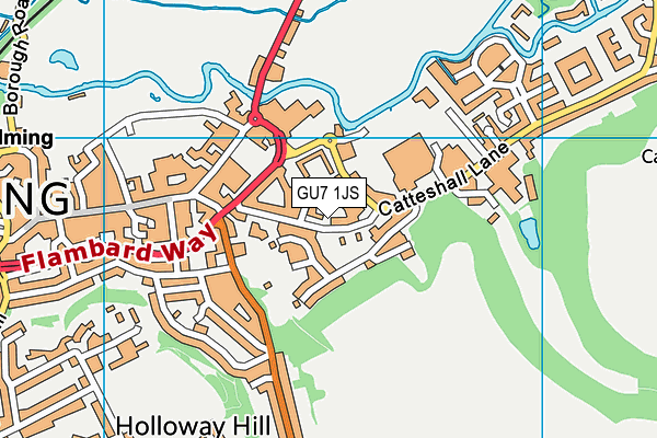 GU7 1JS map - OS VectorMap District (Ordnance Survey)