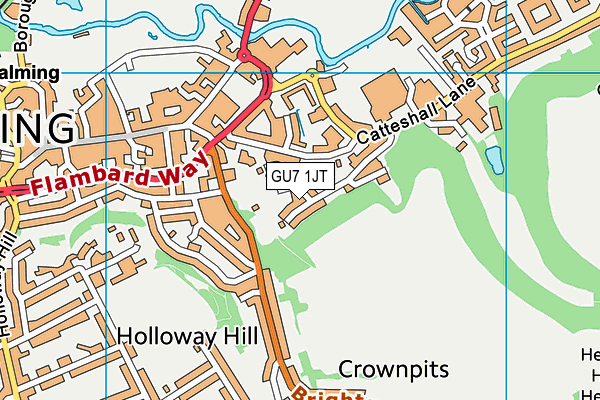 GU7 1JT map - OS VectorMap District (Ordnance Survey)