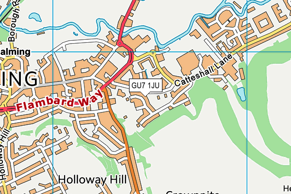 GU7 1JU map - OS VectorMap District (Ordnance Survey)