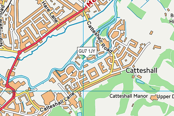 GU7 1JY map - OS VectorMap District (Ordnance Survey)