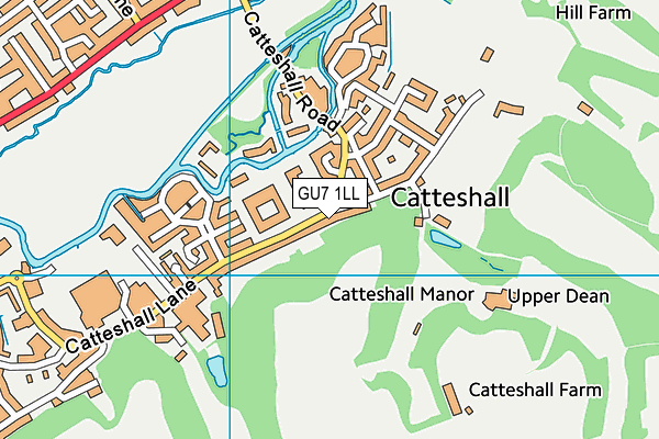 GU7 1LL map - OS VectorMap District (Ordnance Survey)