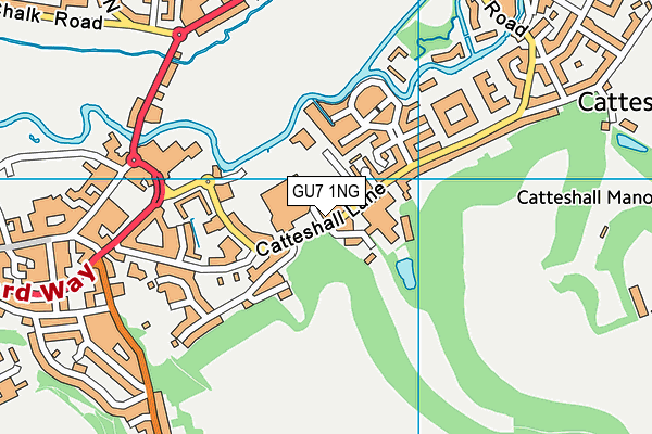 GU7 1NG map - OS VectorMap District (Ordnance Survey)