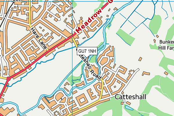 GU7 1NH map - OS VectorMap District (Ordnance Survey)