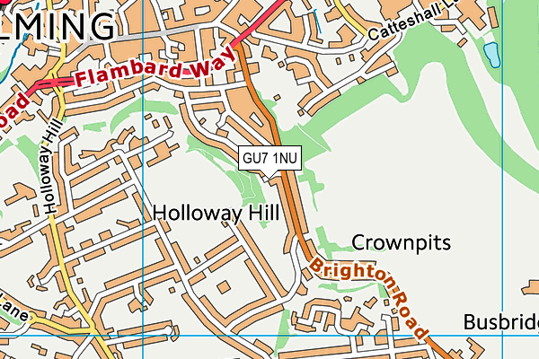 GU7 1NU map - OS VectorMap District (Ordnance Survey)