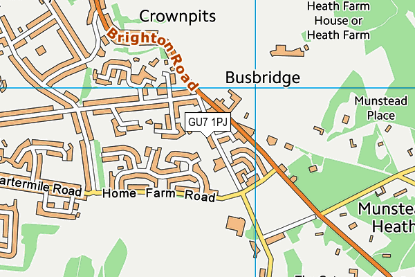 Busbridge Infant School map (GU7 1PJ) - OS VectorMap District (Ordnance Survey)