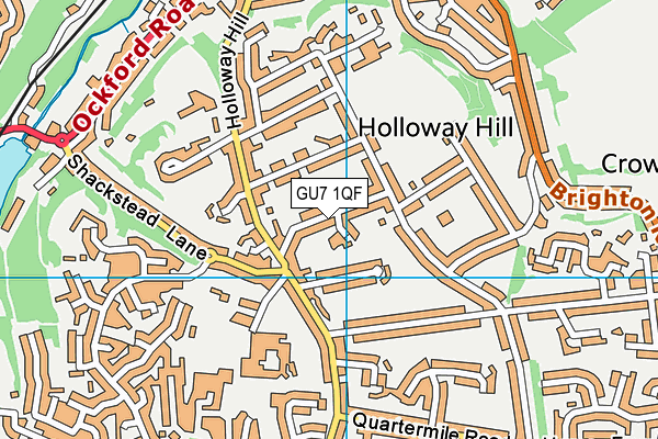 GU7 1QF map - OS VectorMap District (Ordnance Survey)