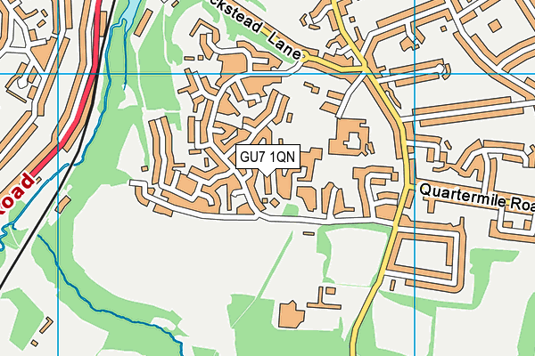 GU7 1QN map - OS VectorMap District (Ordnance Survey)