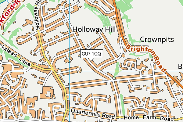 GU7 1QQ map - OS VectorMap District (Ordnance Survey)