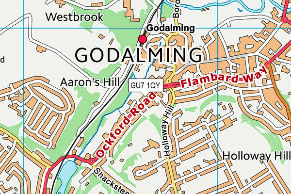 GU7 1QY map - OS VectorMap District (Ordnance Survey)