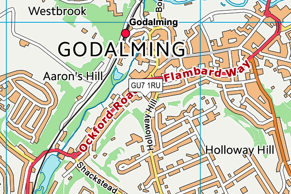 GU7 1RU map - OS VectorMap District (Ordnance Survey)