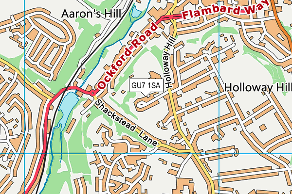 GU7 1SA map - OS VectorMap District (Ordnance Survey)