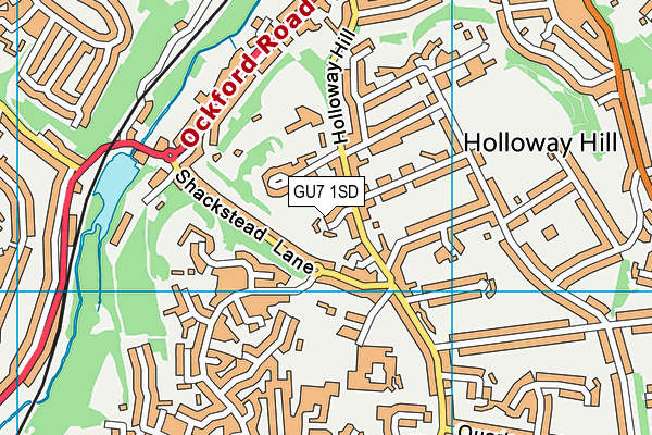 GU7 1SD map - OS VectorMap District (Ordnance Survey)