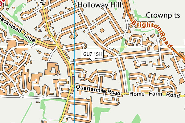 GU7 1SH map - OS VectorMap District (Ordnance Survey)