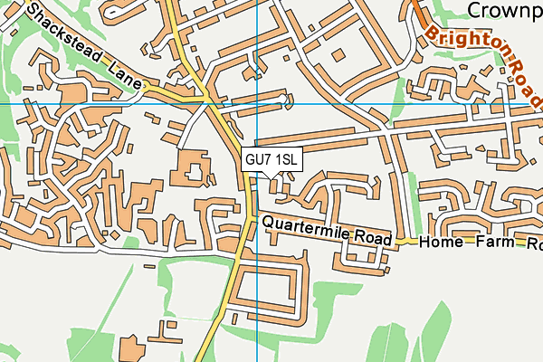 GU7 1SL map - OS VectorMap District (Ordnance Survey)