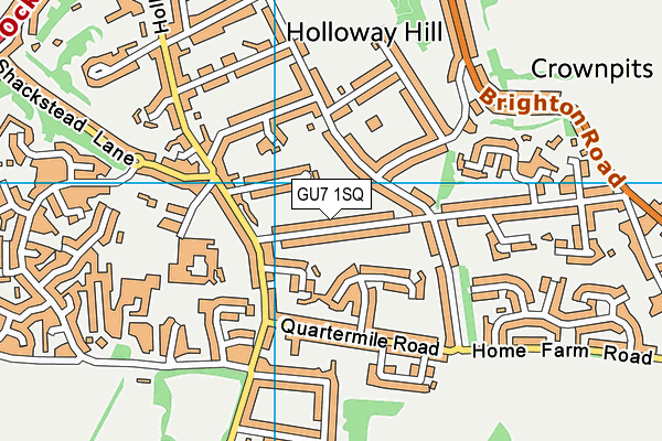 GU7 1SQ map - OS VectorMap District (Ordnance Survey)