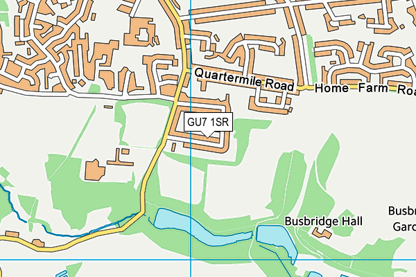 GU7 1SR map - OS VectorMap District (Ordnance Survey)
