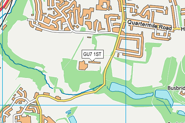 GU7 1ST map - OS VectorMap District (Ordnance Survey)