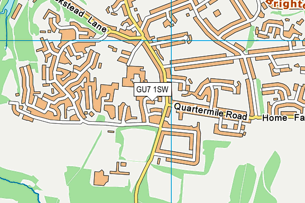 GU7 1SW map - OS VectorMap District (Ordnance Survey)