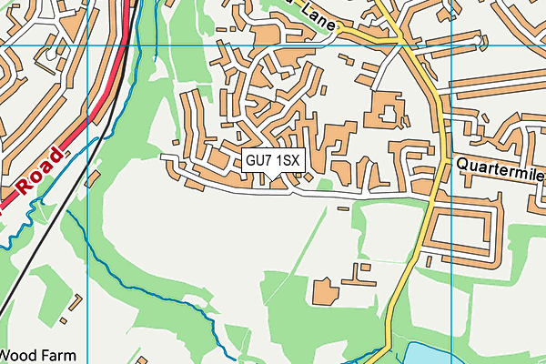 GU7 1SX map - OS VectorMap District (Ordnance Survey)