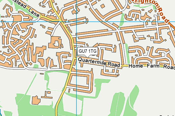 GU7 1TG map - OS VectorMap District (Ordnance Survey)