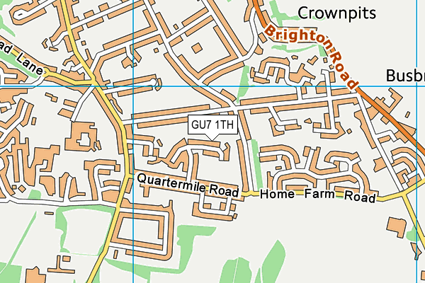 GU7 1TH map - OS VectorMap District (Ordnance Survey)