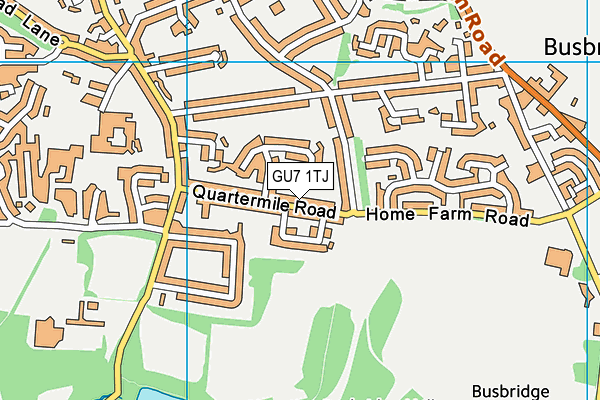 GU7 1TJ map - OS VectorMap District (Ordnance Survey)
