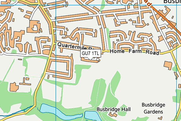 GU7 1TL map - OS VectorMap District (Ordnance Survey)