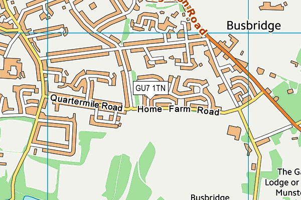 GU7 1TN map - OS VectorMap District (Ordnance Survey)