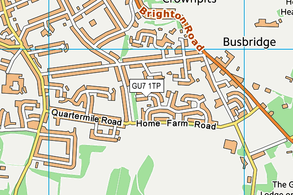 GU7 1TP map - OS VectorMap District (Ordnance Survey)