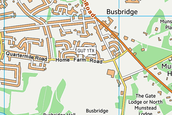 GU7 1TX map - OS VectorMap District (Ordnance Survey)